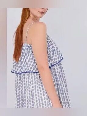NWT Polo by Ralph Lauren blue and white paisley ruffle sundress